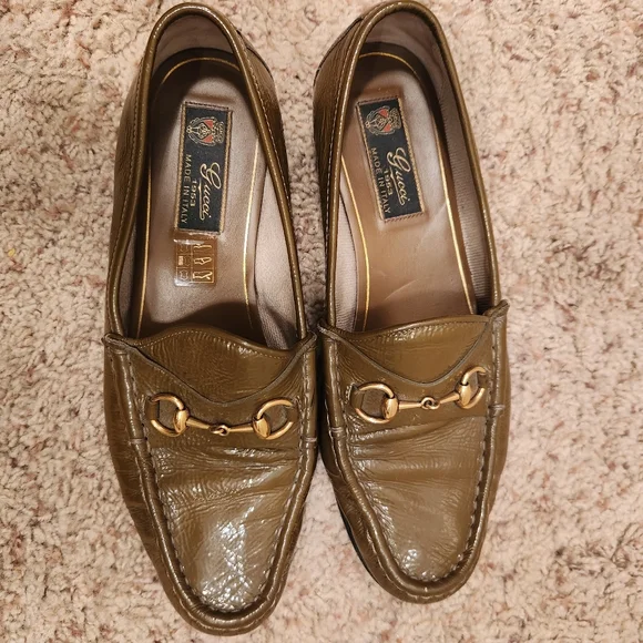 GUCCI /shoes / Gucci horebit leather loafers sz 38.5 made in italy Horsebit leather loafers in green - Gucci | Mytheresa main image 4